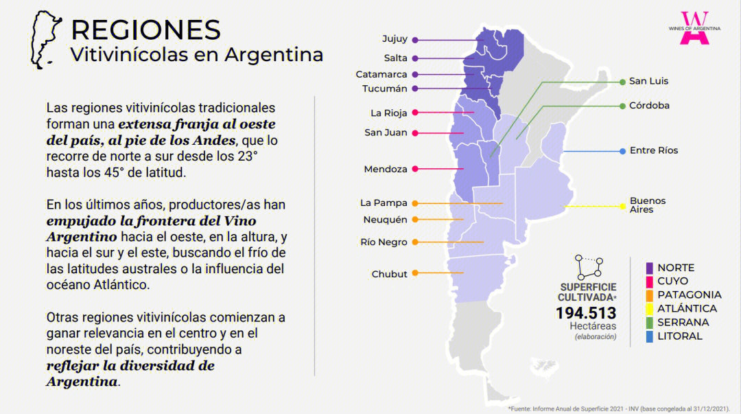阿根廷葡萄酒产区分布