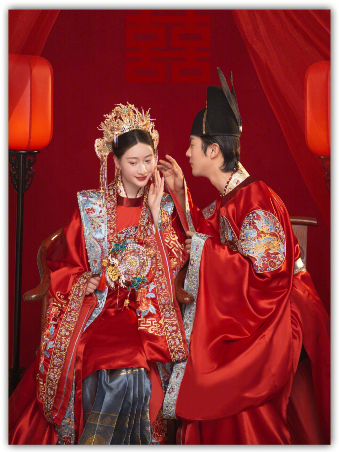 让人一眼惊艳的中式浪漫明制汉服婚纱照