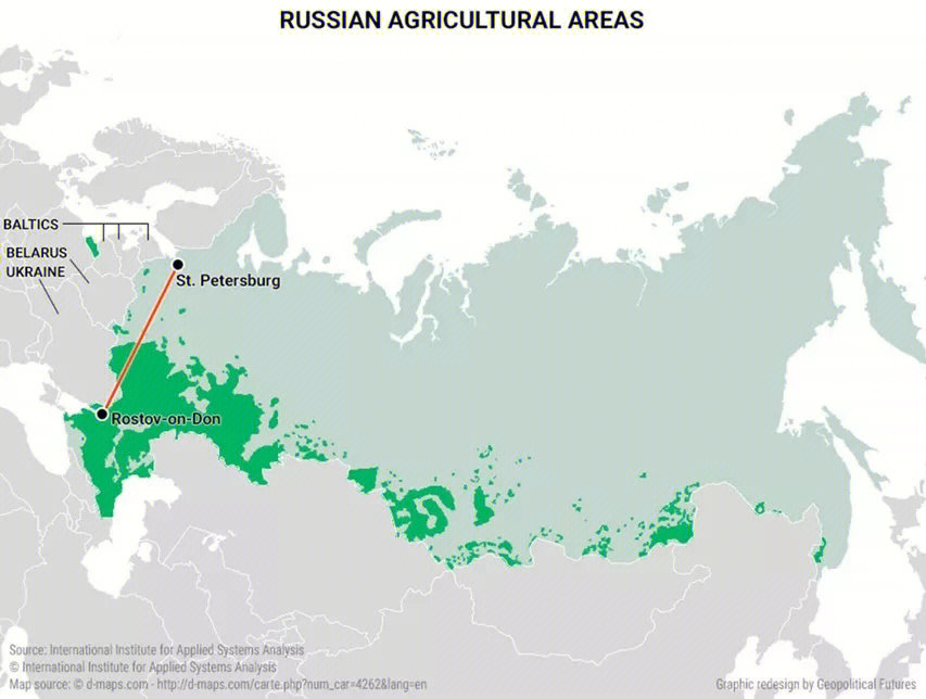 俄罗斯农业分布图高清图片