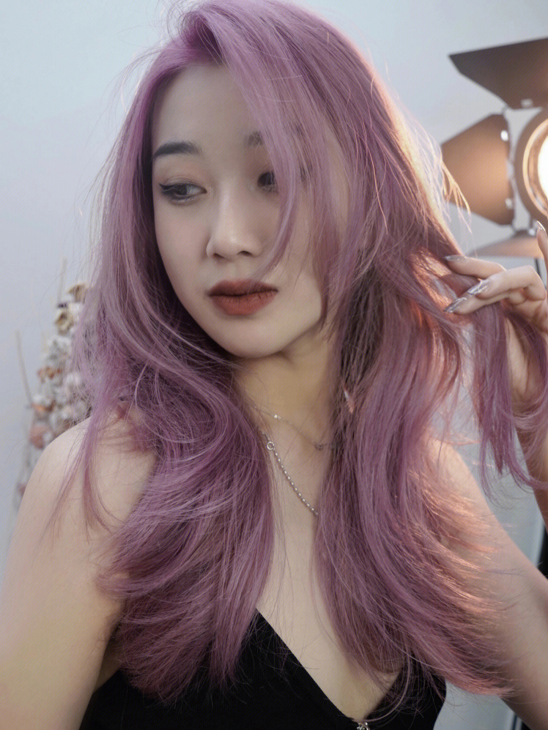 又仙又显白的薄藤粉紫发色丨梦幻氛围感