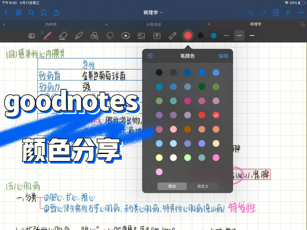 goodnotes荧光笔颜色图片