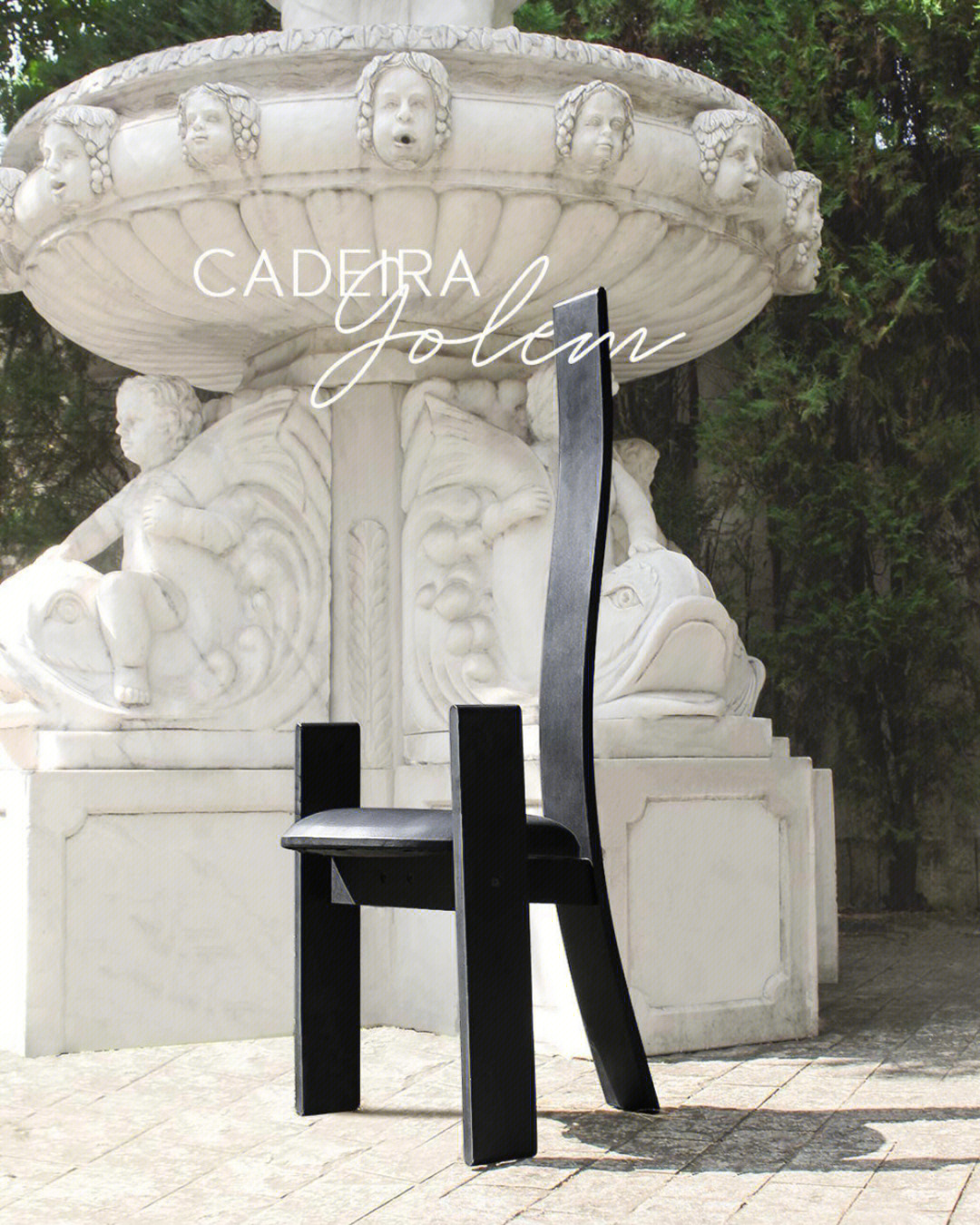意大利golem雕塑感高背椅