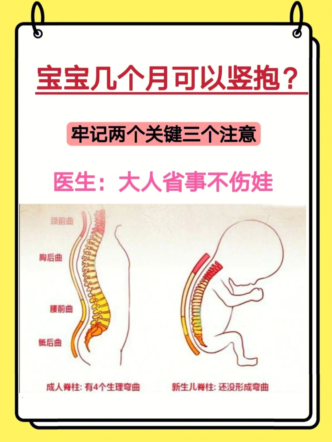 宝宝几个月可以竖抱71过早竖抱宝宝伤害脊柱