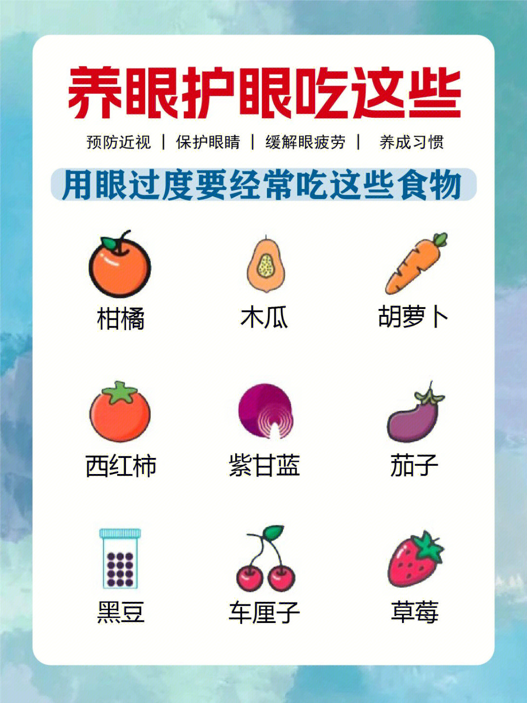 视力变差怎么办71吃这些食物对眼睛好哦