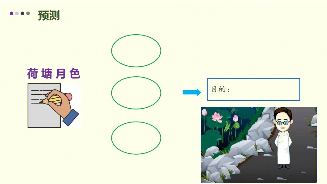 荷塘月色简洁板书设计图片