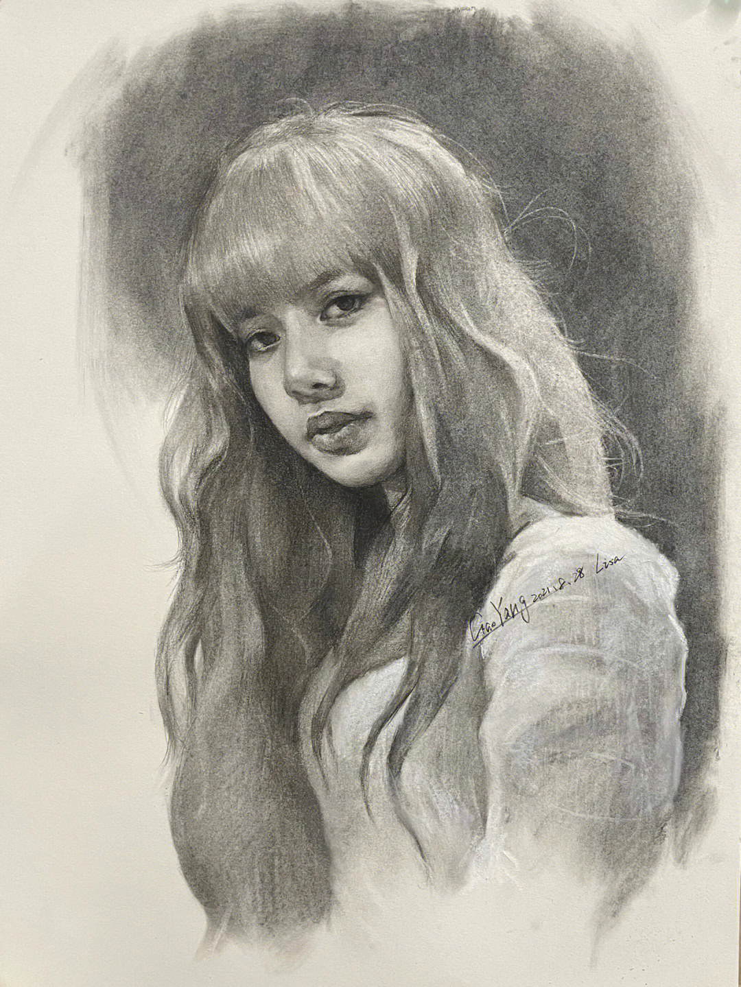 画blackpink素描画图片