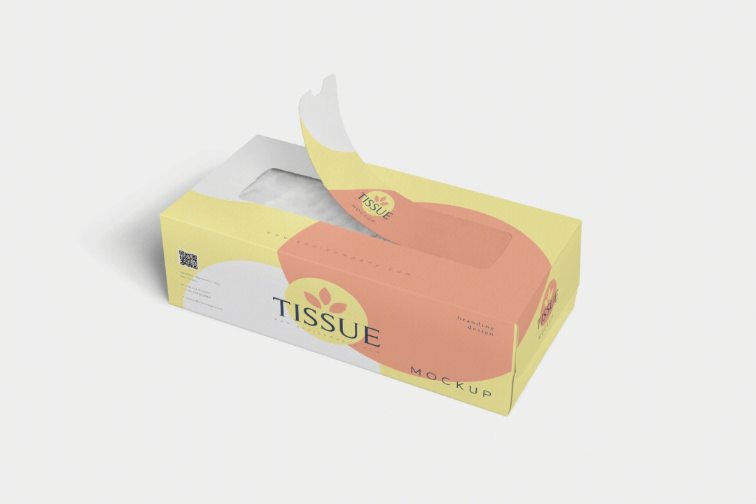 样机手抽纸巾盒的包装设计分享