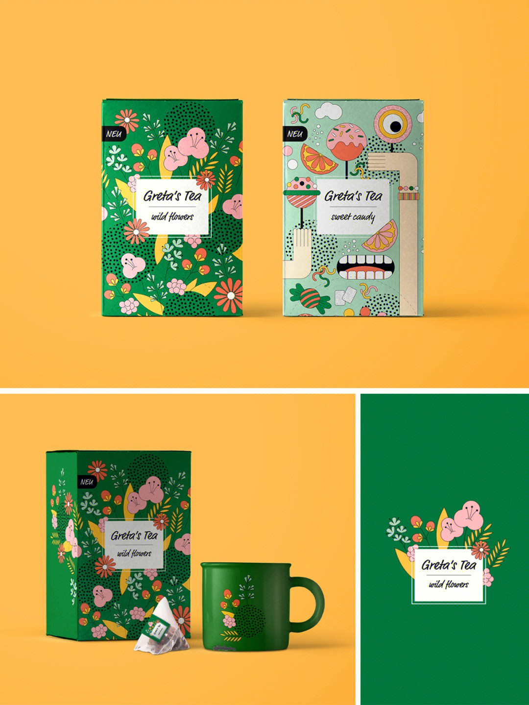 包装设计日本花茶图片
