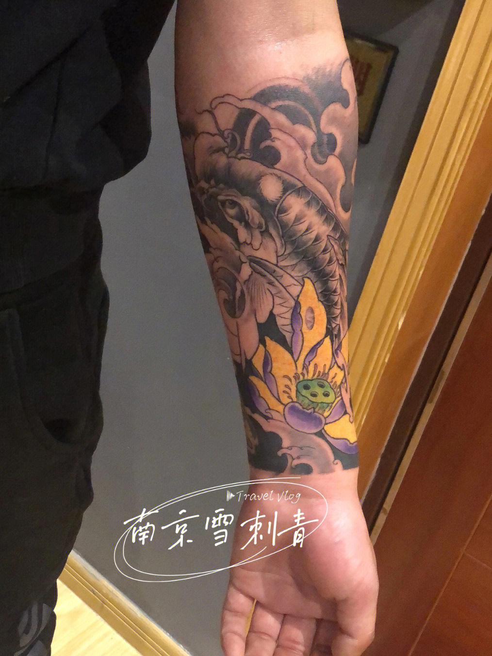 我的纹身分享#日式老传统纹身手稿分享#南京雪刺青#鲤鱼纹身