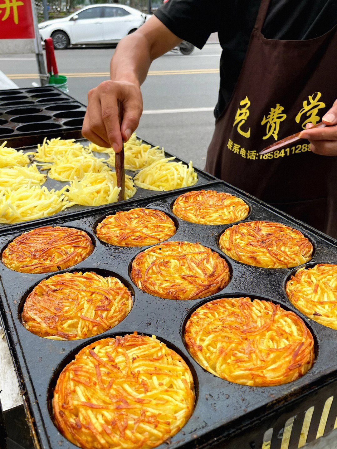 铁板黄金土豆饼机图片