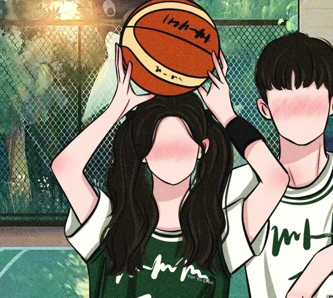 情侣篮球动漫头像图片