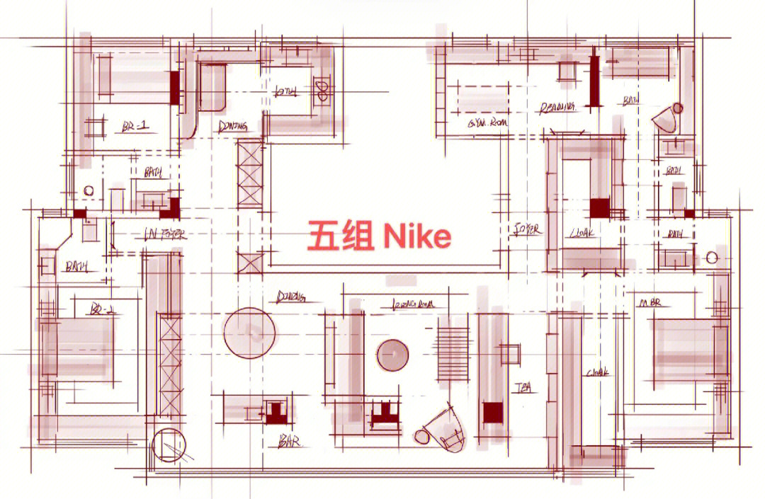 鞋店平面图手绘图片