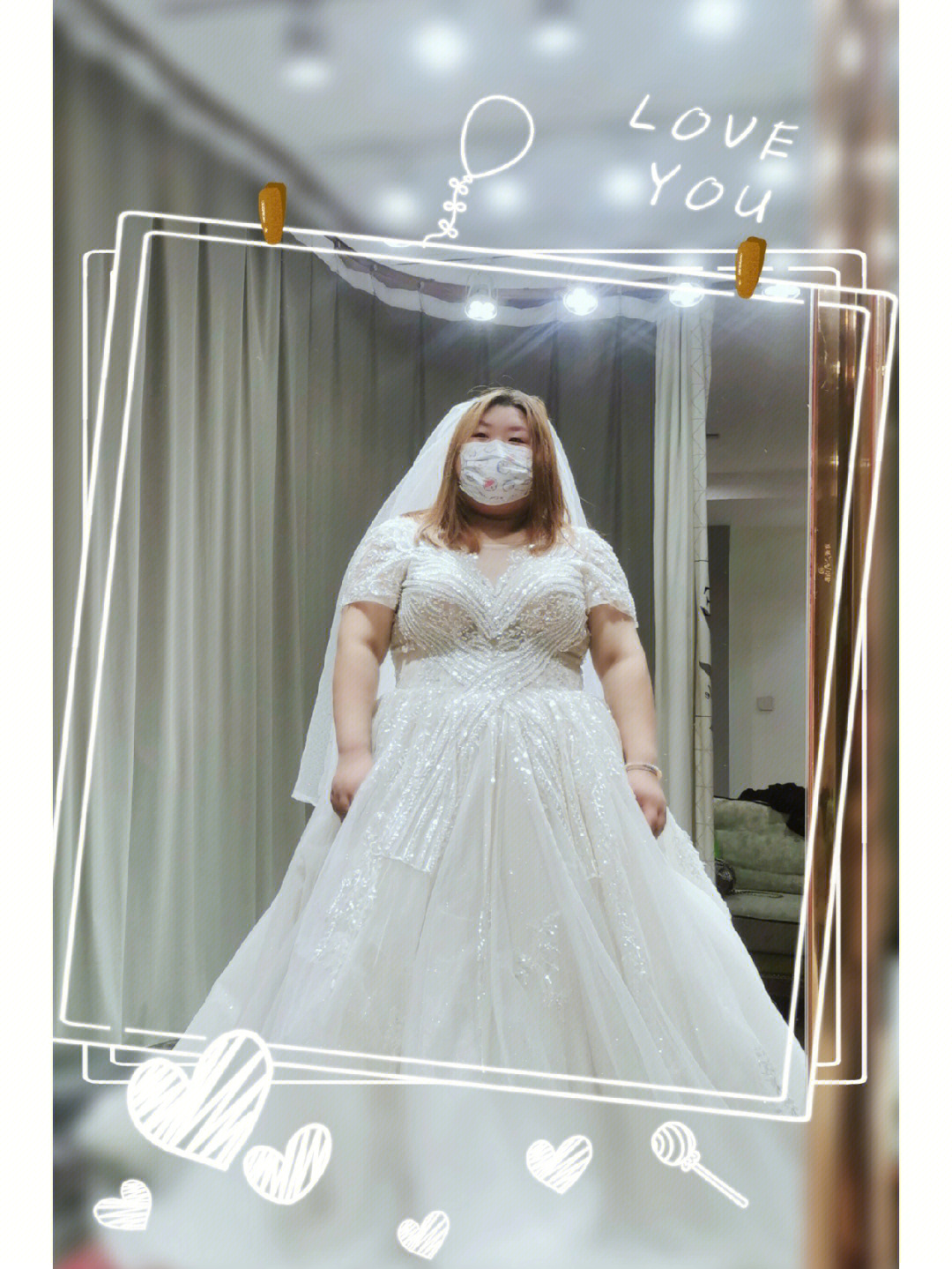 200斤胖女孩婚纱照图片