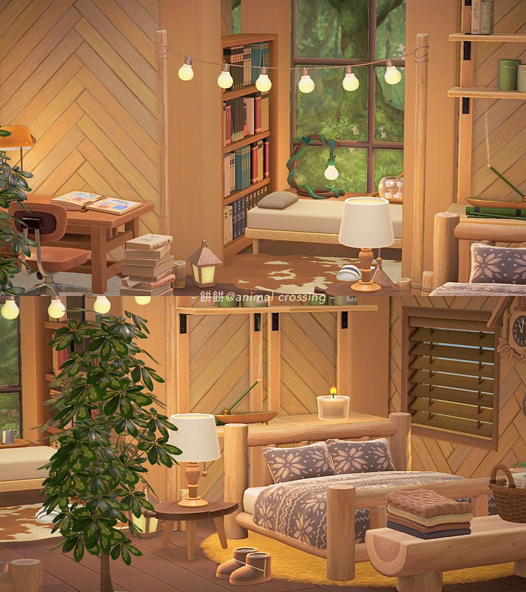 动森室内设计丛林深处的木系小屋
