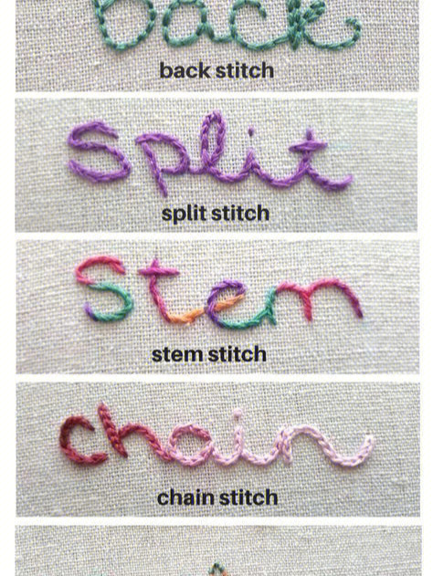 手工绣字最简单的针法图片