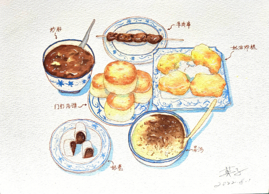 北京美食简笔画 食物图片