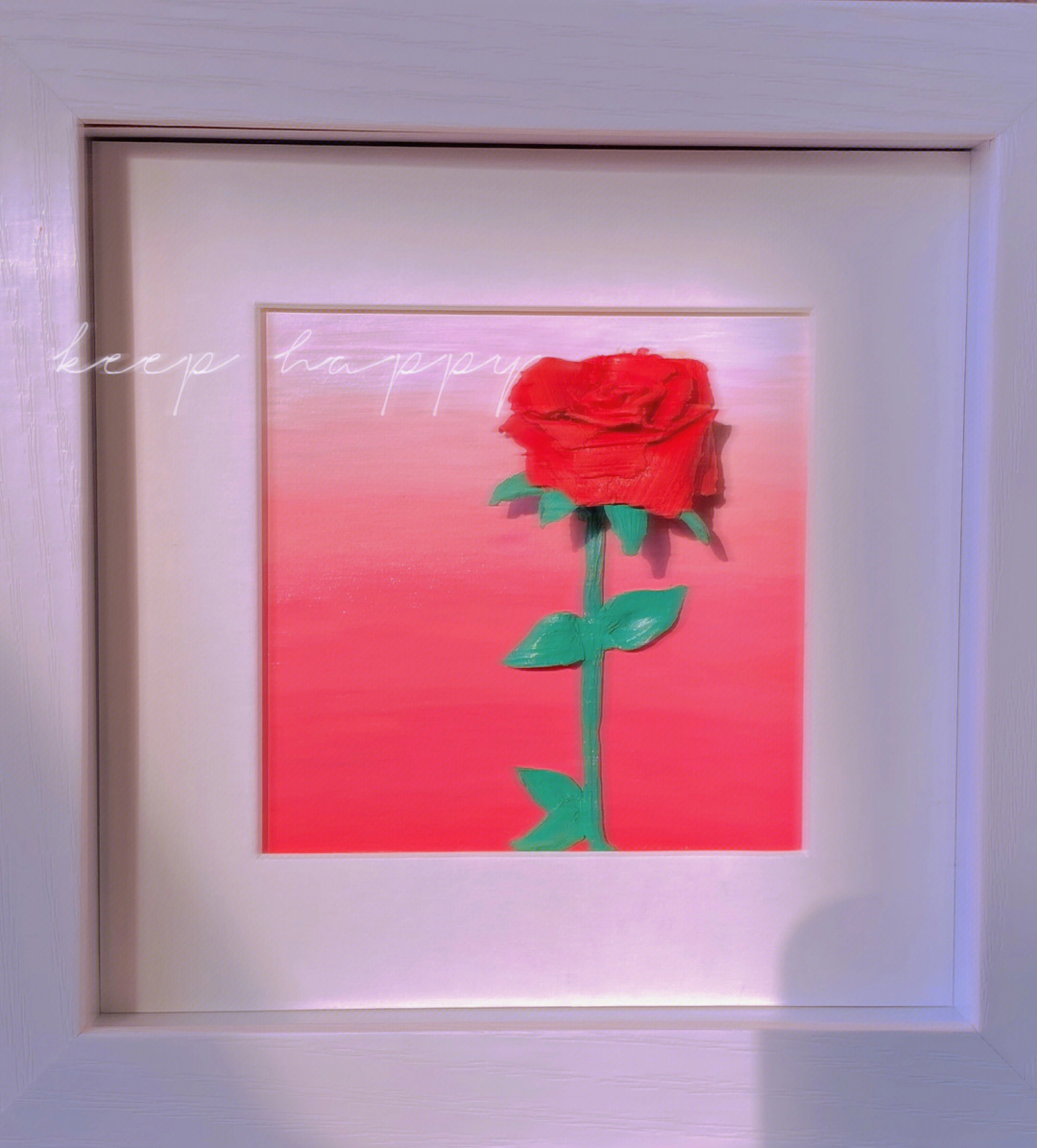 油画棒立体玫瑰花