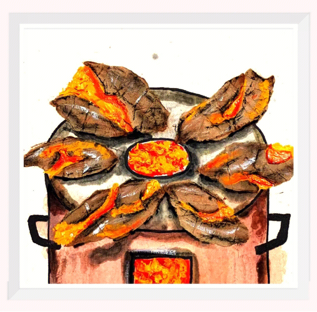 红薯的创意美术作品图片