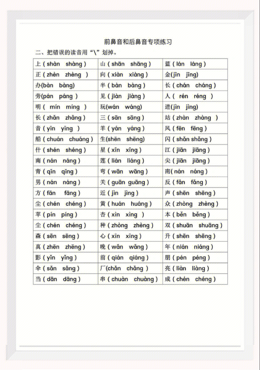 后鼻音的发音技巧图片