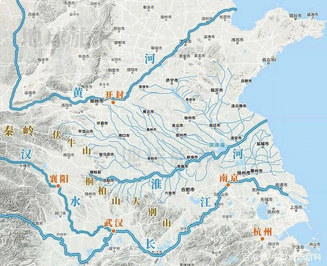淮河流域地图路线全图图片