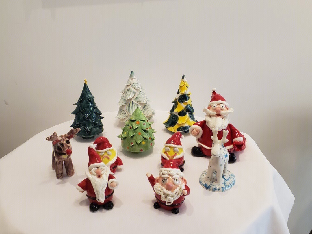 陶瓷圣诞树90 还有圣诞老人呢9199 欢迎来童窑陶艺工作室体验吧
