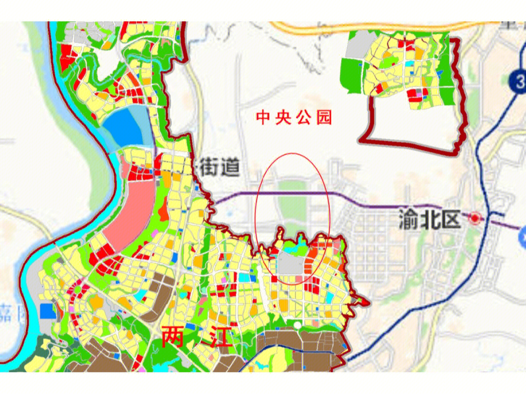 重庆渝北两江新区地图图片