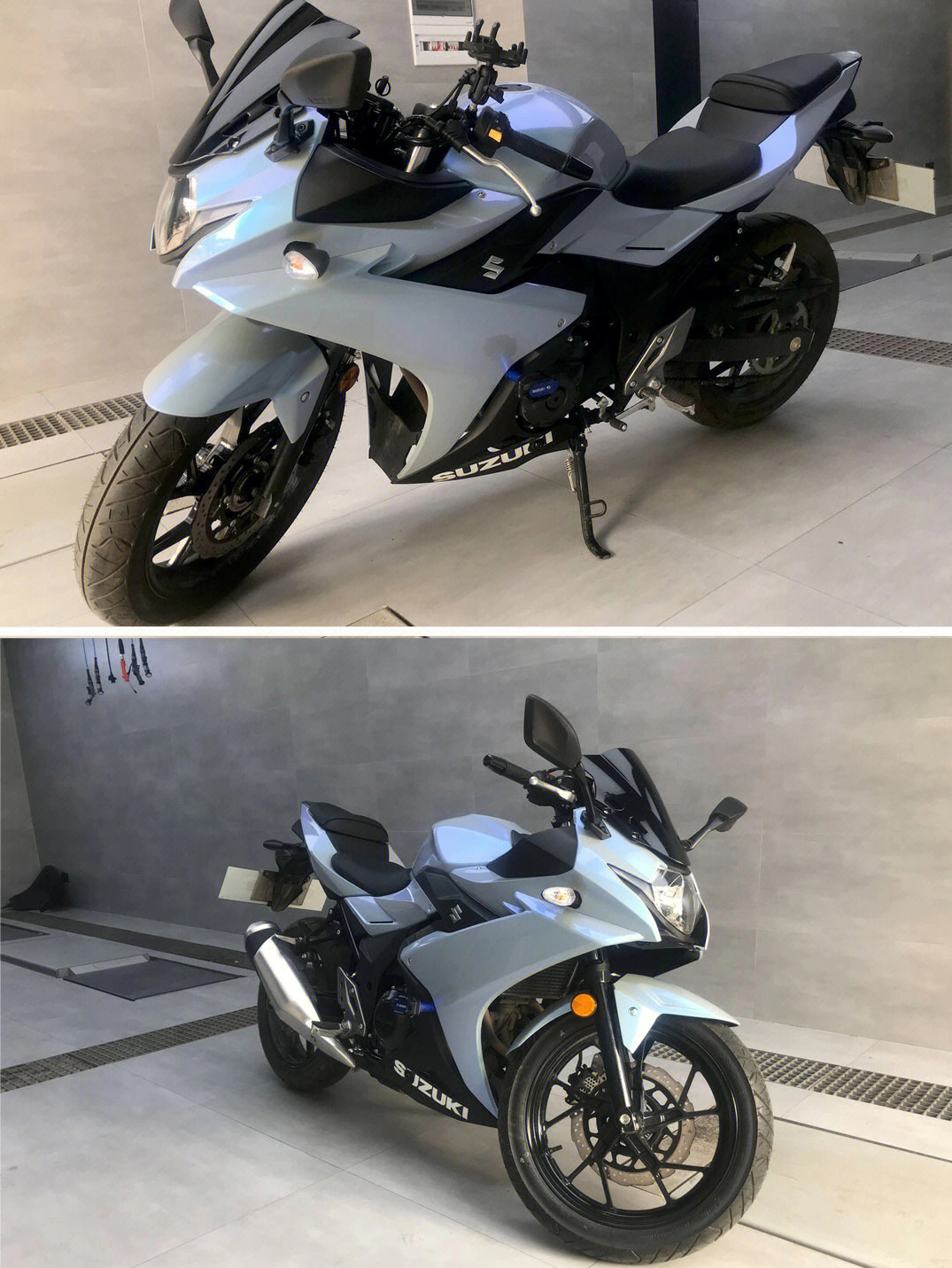 铃木gsx250ra摩托车改色梦幻双色糖果