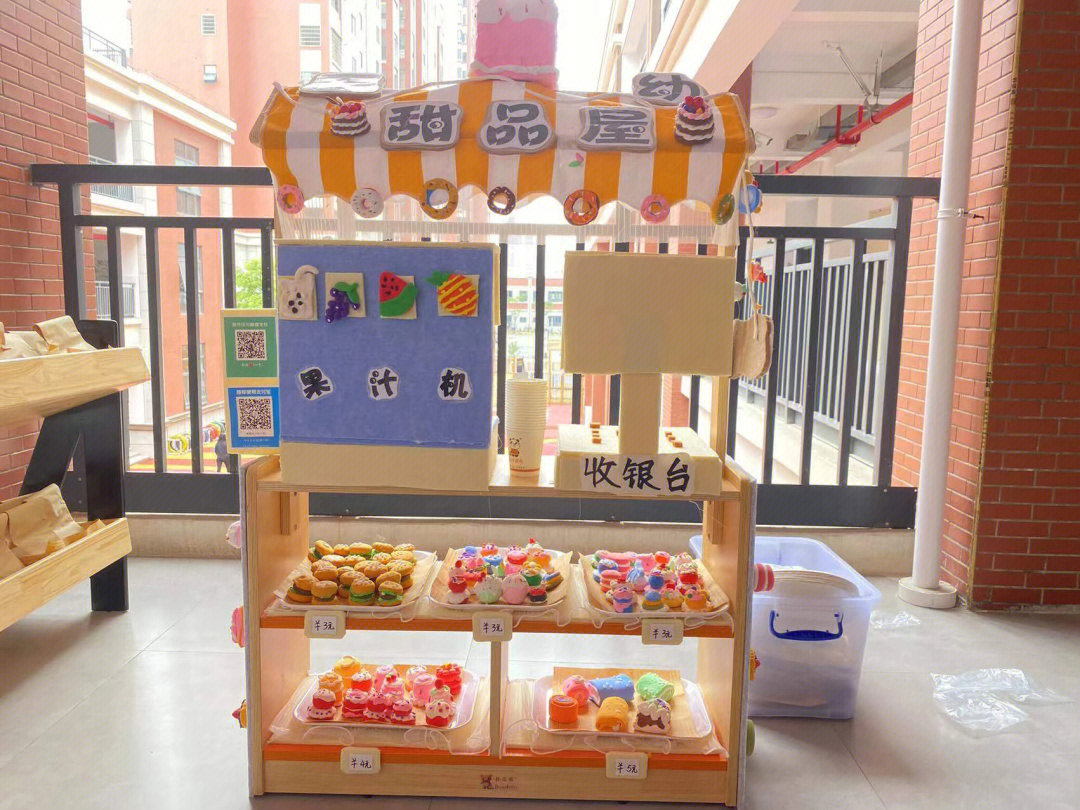 幼儿园甜品店区角布置图片