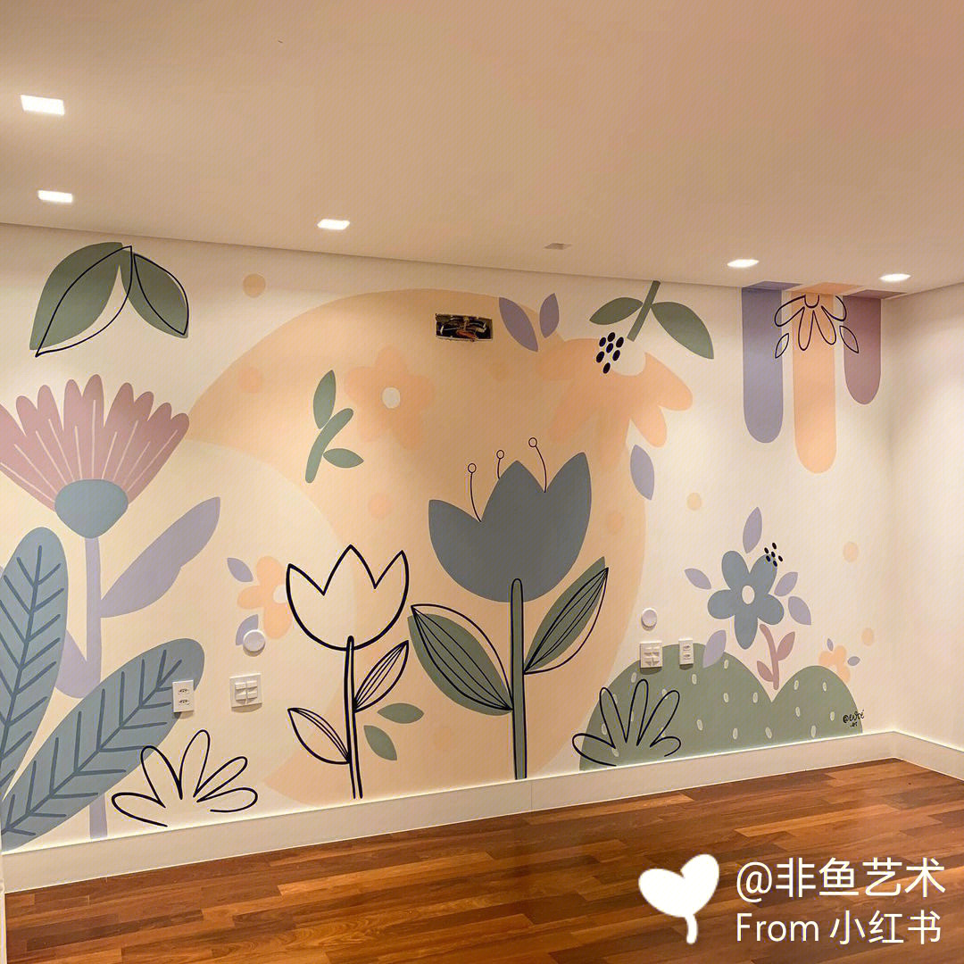 室内墙绘手绘装饰墙壁绘画彩绘