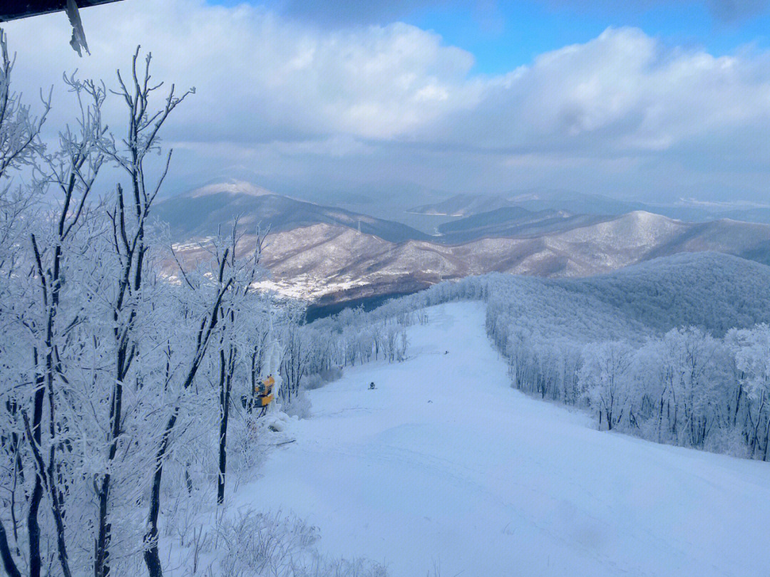 万科松花湖滑雪场今日雾凇