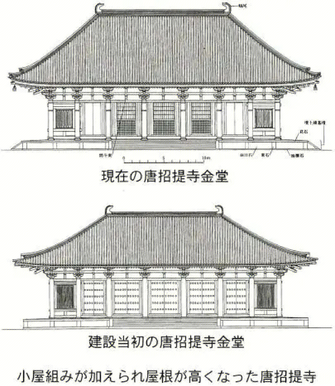 唐招提寺剖面图图片