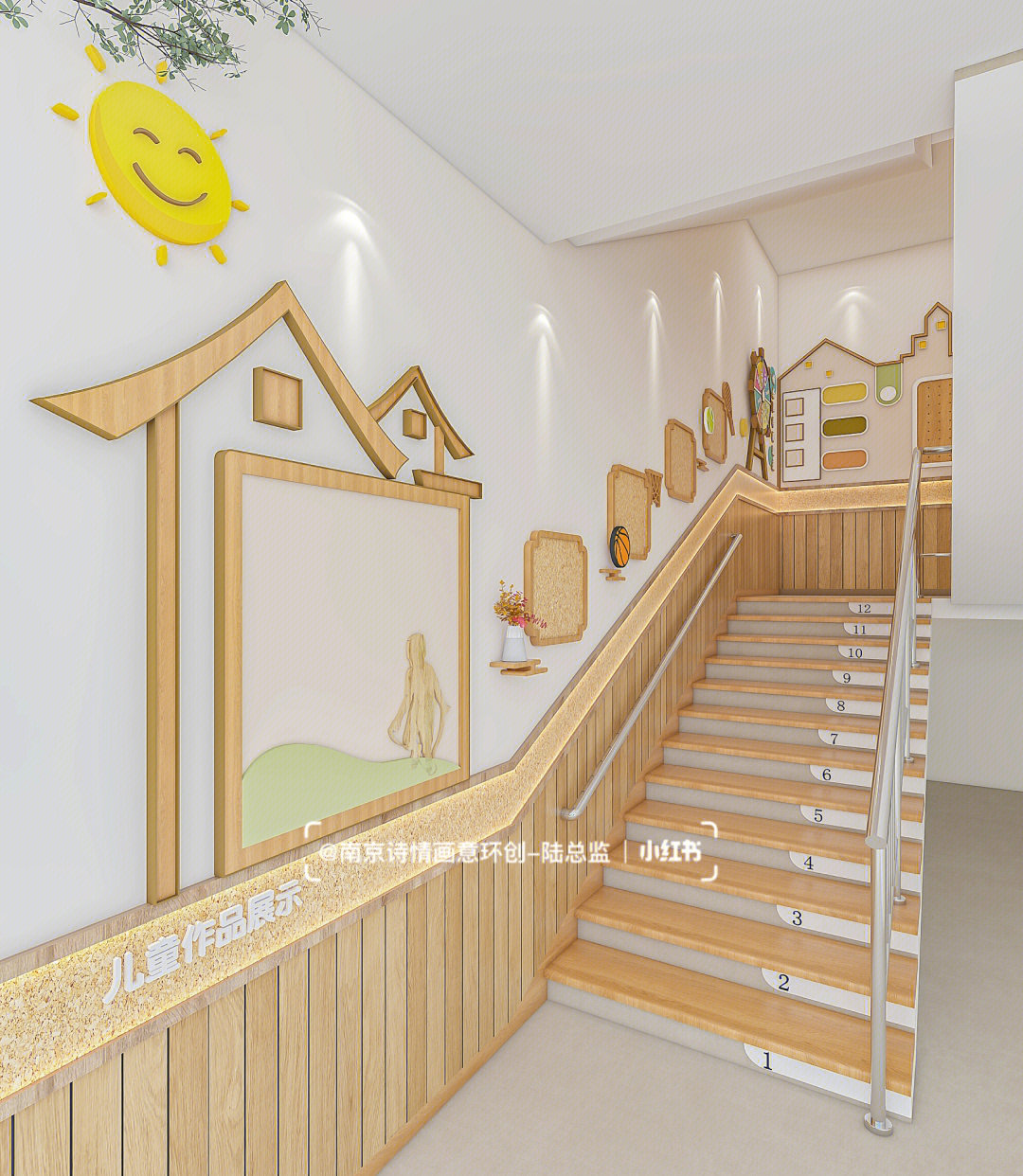 幼儿园楼梯道环创设计分享