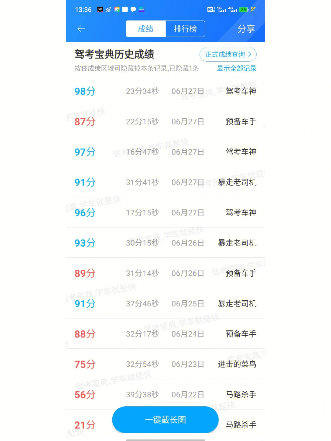 我是驾考宝典所有题全部写完模拟了15次但是我所有错题都看了两遍分享