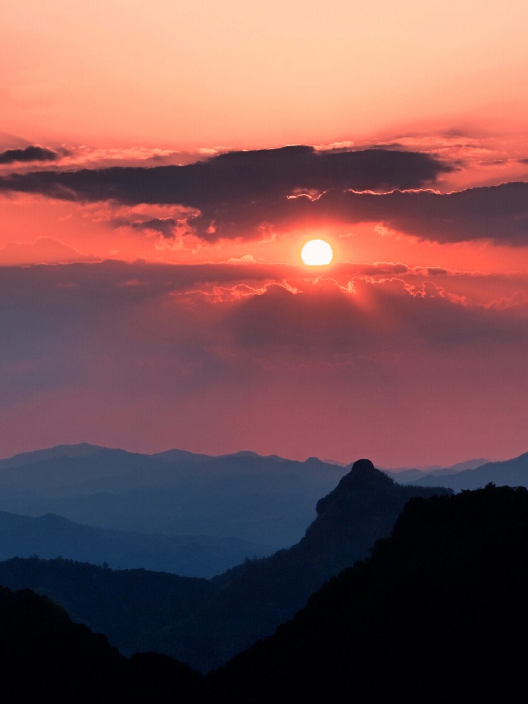 夕阳照片 太阳落山图片