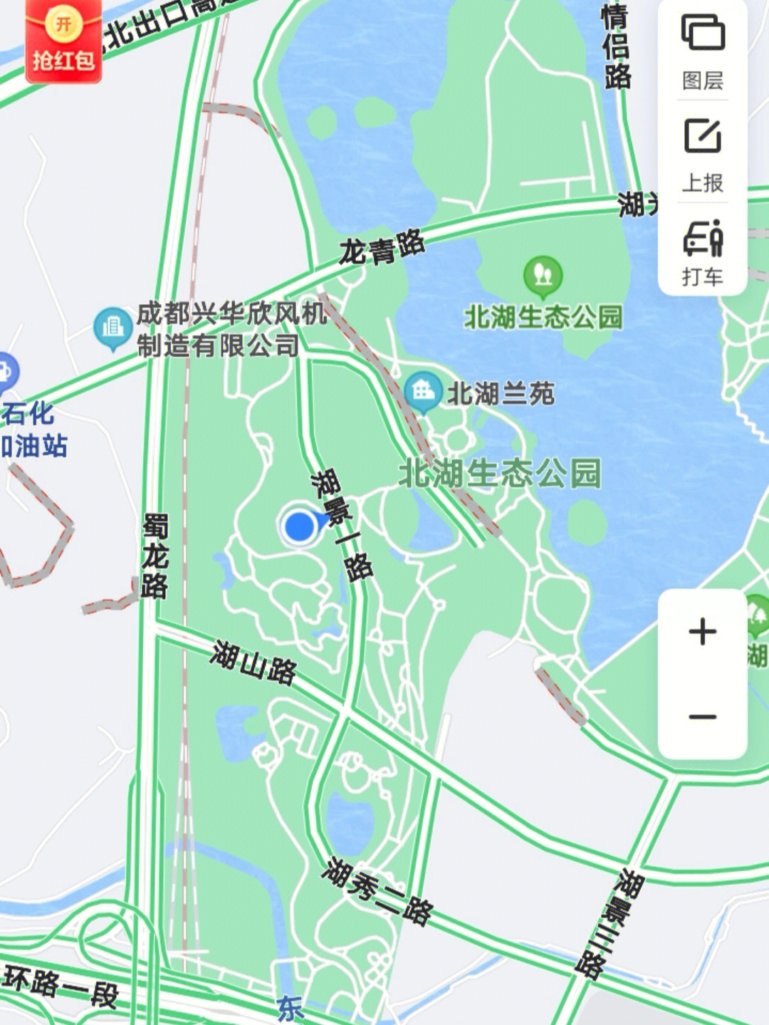 成都北湖生态公园地图图片