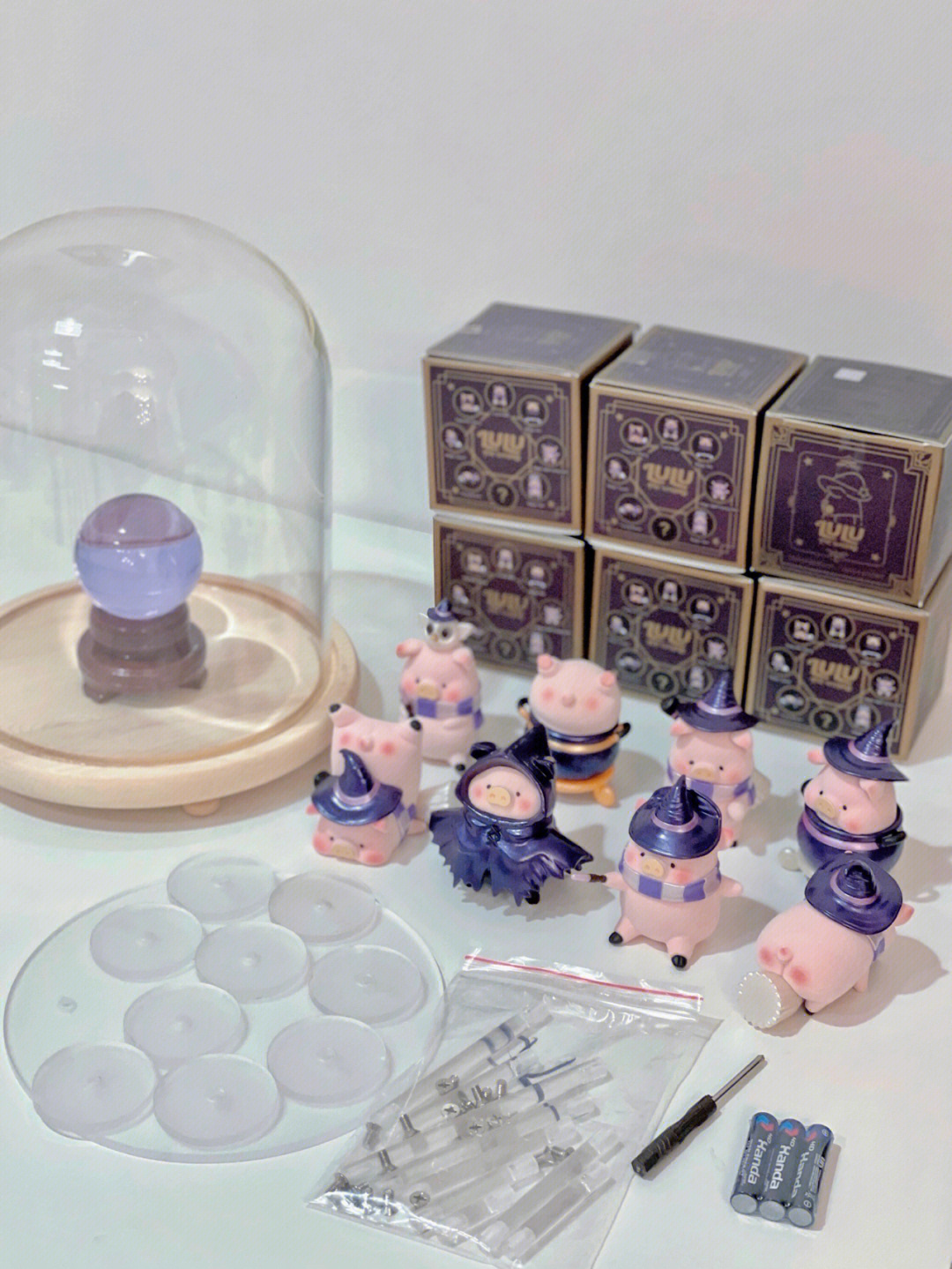 爱好分享lulu猪魔法猪系列玻璃屋冲鸭