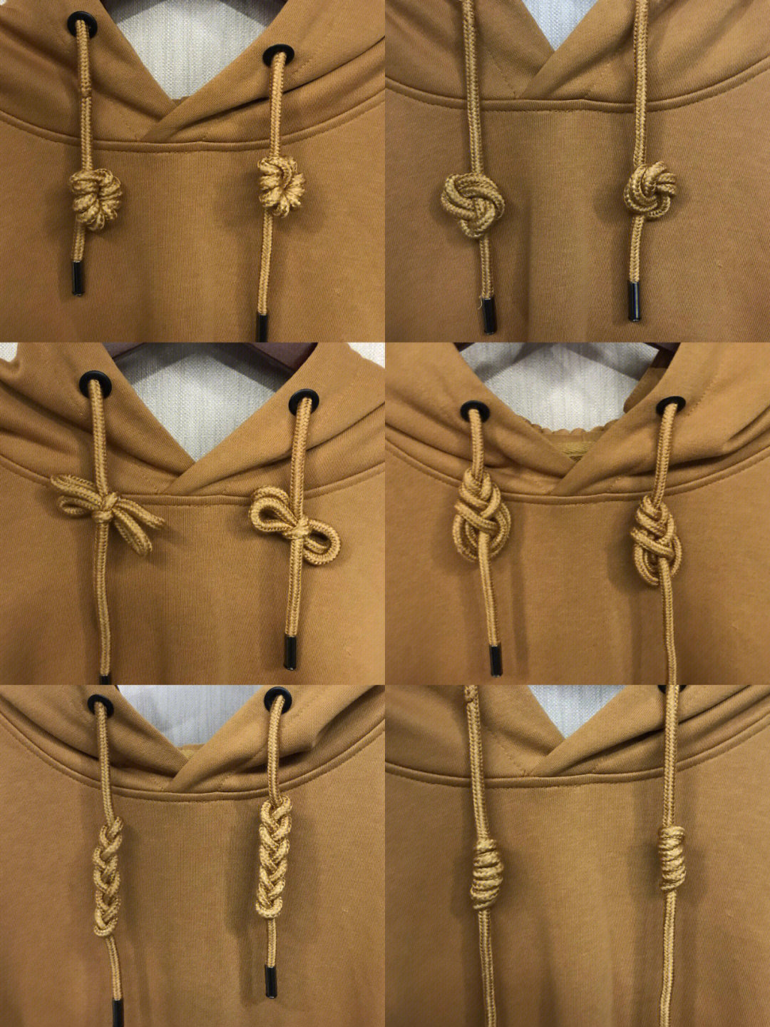 卫衣单绳蝴蝶结的系法图片