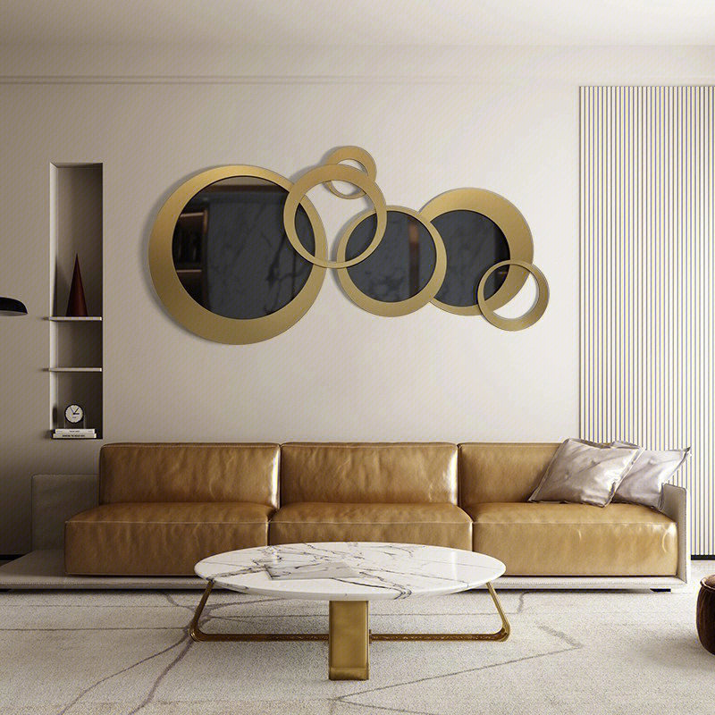 沙发背景墙搭配欧式铁艺壁挂装饰画效果好吗
