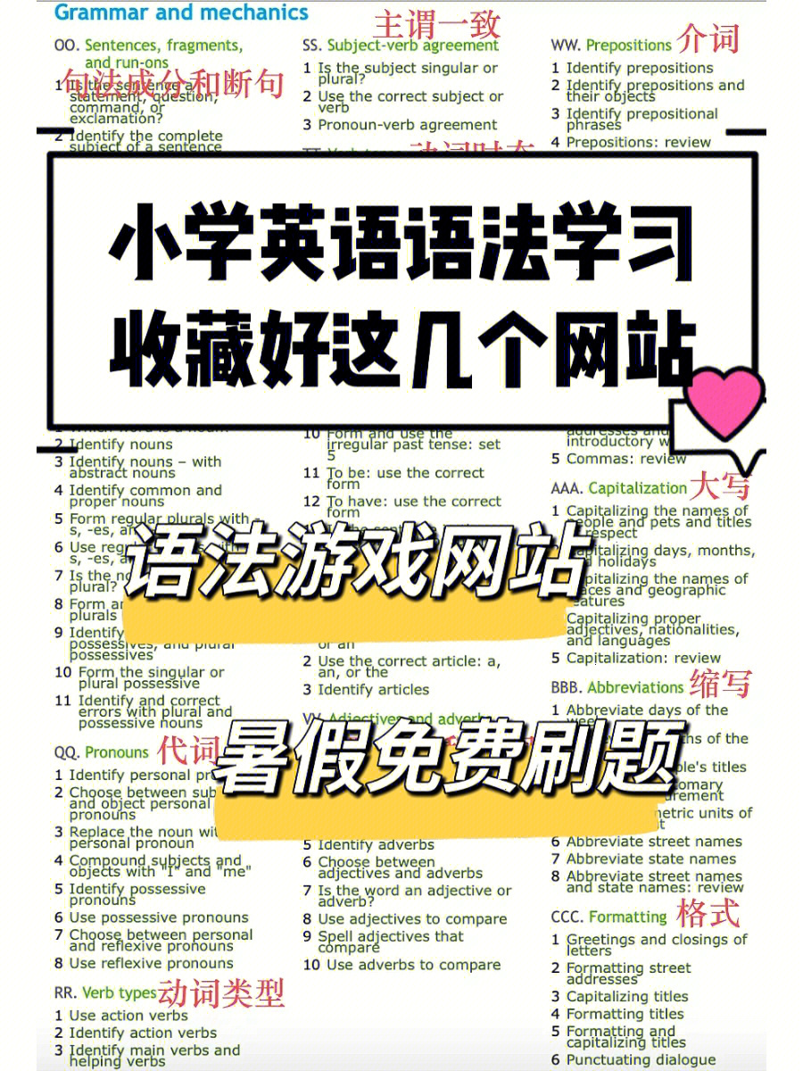 收藏这几个学习网站75搞定中小学英语语法