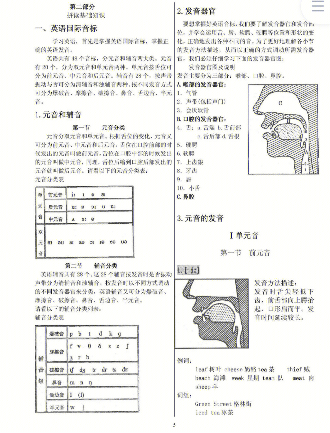 王老师音标内部讲义之单元音