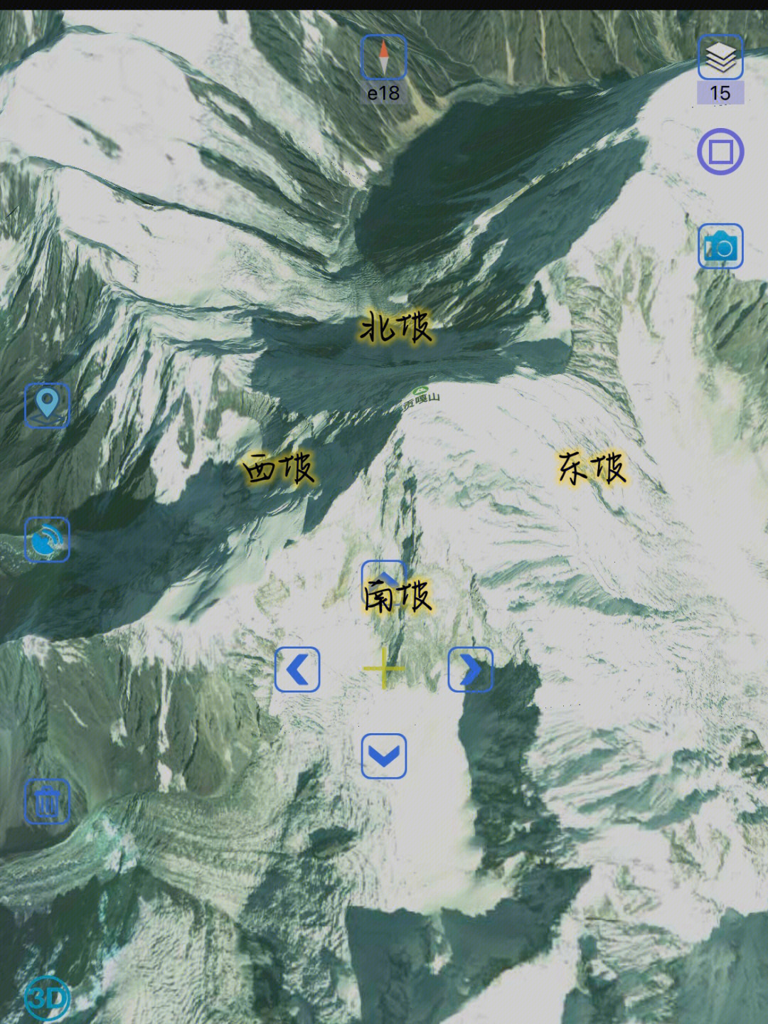 贡嘎雪山地图图片