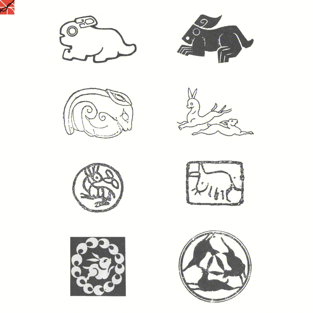 中国传统纹样兔精选适用设计纹饰