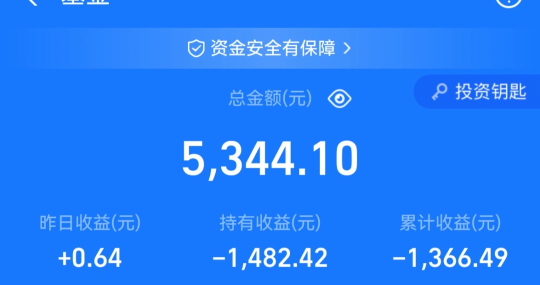 支付宝基金亏损图片图片