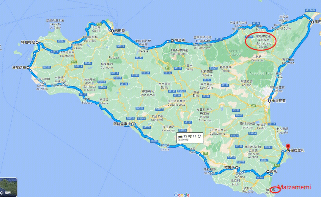 西西里岛地理位置图片