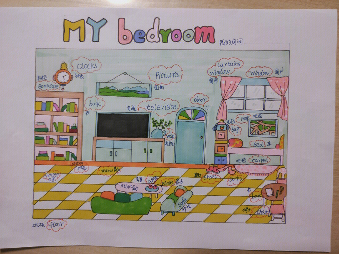 mybedroom简笔画图片