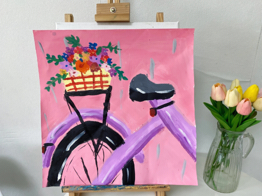 自行车花篮美术教案图片