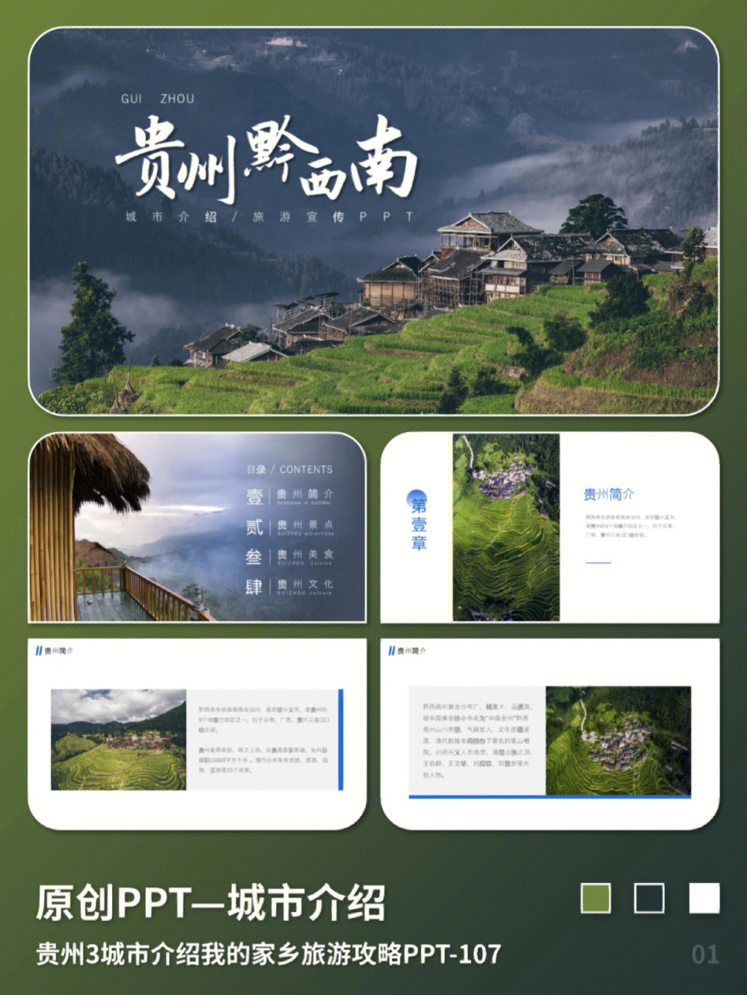 107贵州3城市介绍我的家乡旅游攻略ppt
