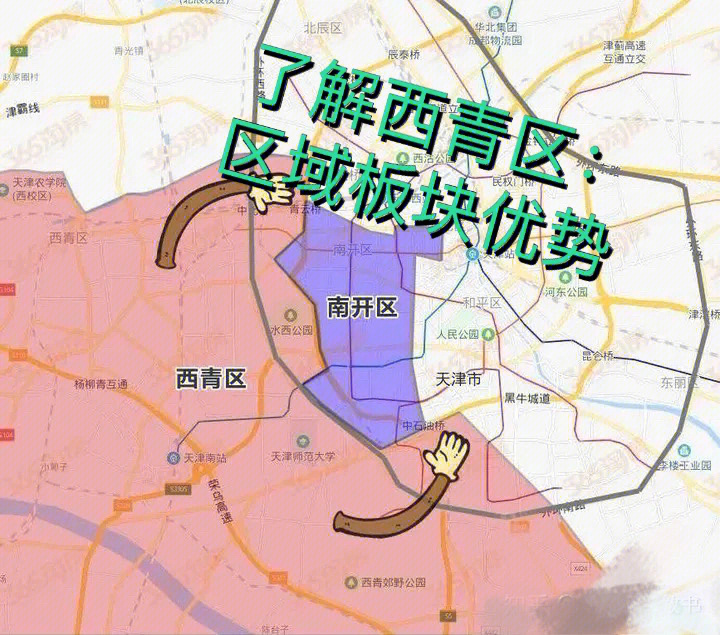 天津市西青区板块地图图片