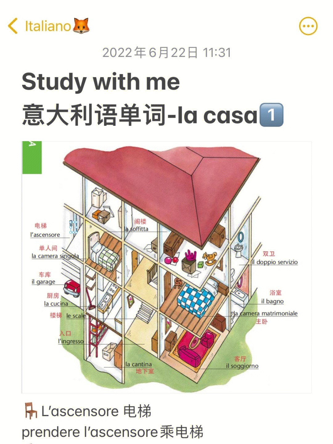 studywithme意大利语单词lacasa166