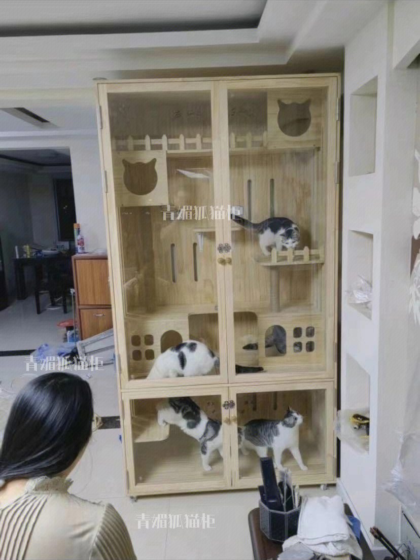 木板自制猫别墅尺寸图图片